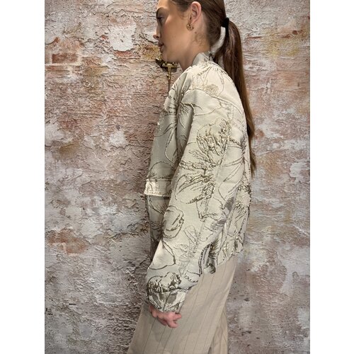 Josh V Kelsey Oversized Jacket Stone Silver