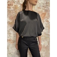 Gufo Satin Top Black