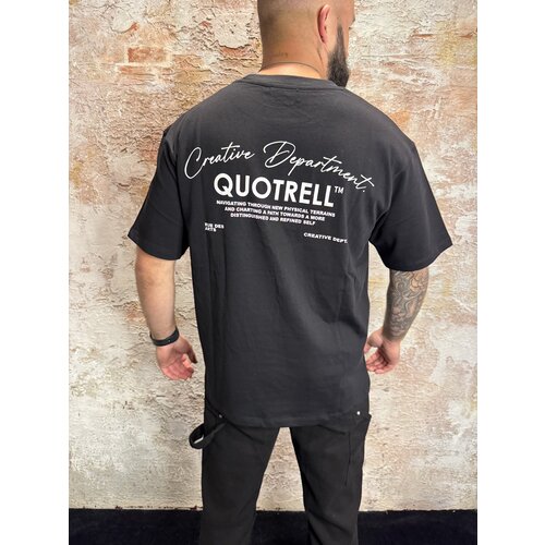 Quotrell Department Oversized Tee Black White