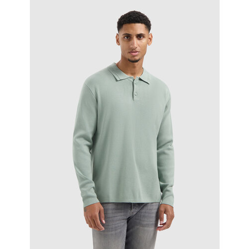 Pure Path  Heavy Knit Polo Army Green