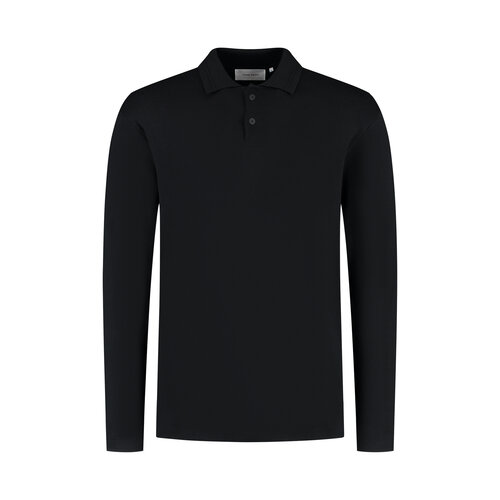 Pure Path Heavy Knit Polo Black Pure Path Heavy Knit Polo Black