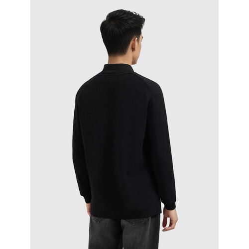 Pure Path Heavy Knit Polo Black Pure Path Heavy Knit Polo Black
