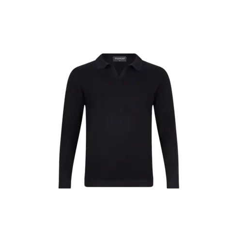 Radical Knitwear Sarté Polo Buttonless Black Radical Knitwear Sarté Polo Buttonless Black