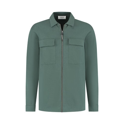 Pure Path Heavy Knit Zip Cardigan Green
