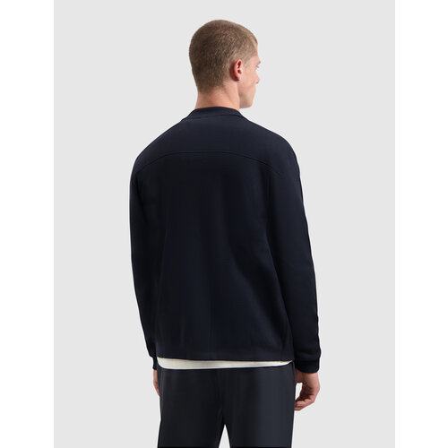 Pure Path Heavy Knit Zip Cardigan Navy