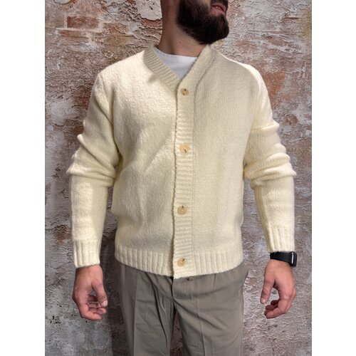 Pure Path Knit V-neck Cardigan Ecru