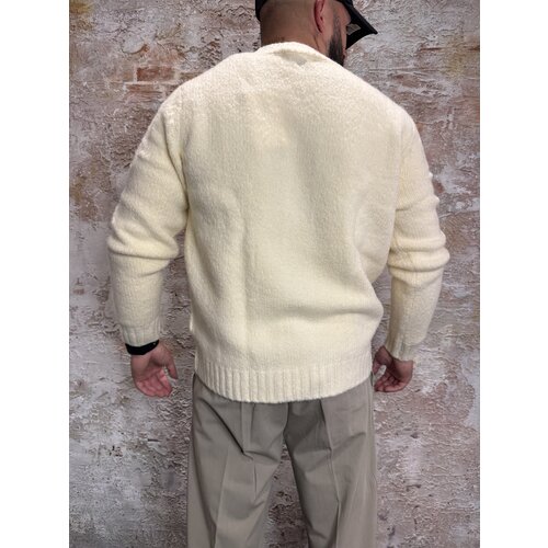 Pure Path Knit V-neck Cardigan Ecru