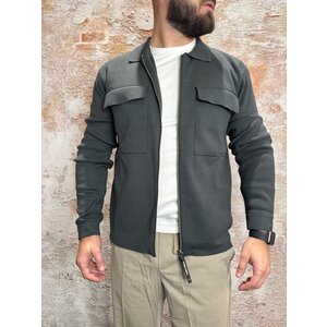 Pure Path Heavy Knit Zip Cardigan Green