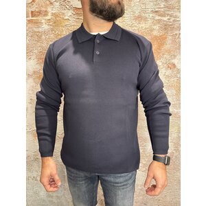 Pure Path Heavy Knit Polo Dark Navy