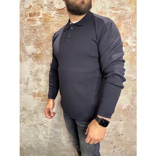 Pure Path Heavy Knit Polo Dark Navy