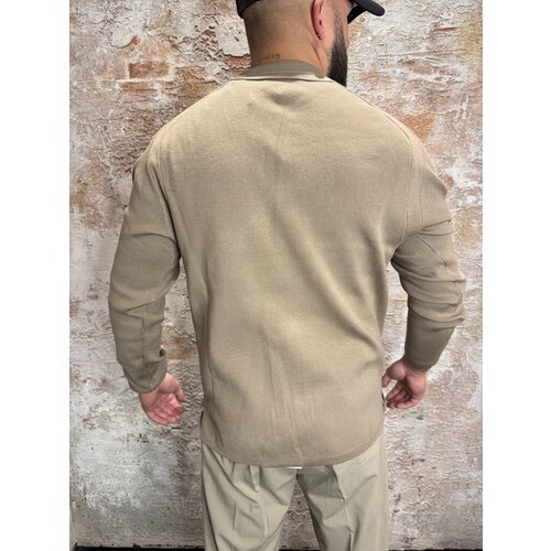Pure Path Heavy Knit Polo Taupe