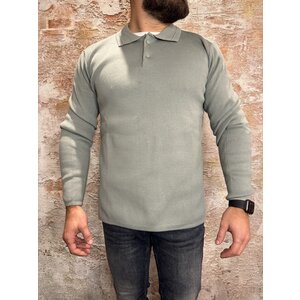 Pure Path Heavy Knit Polo Army Green