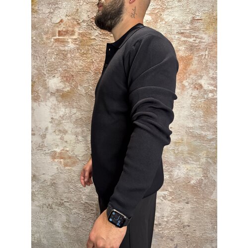 Pure Path Heavy Knit Polo Black Pure Path Heavy Knit Polo Black