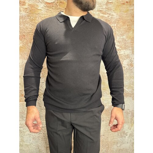 Radical Knitwear Sarté Polo Buttonless Black Radical Knitwear Sarté Polo Buttonless Black