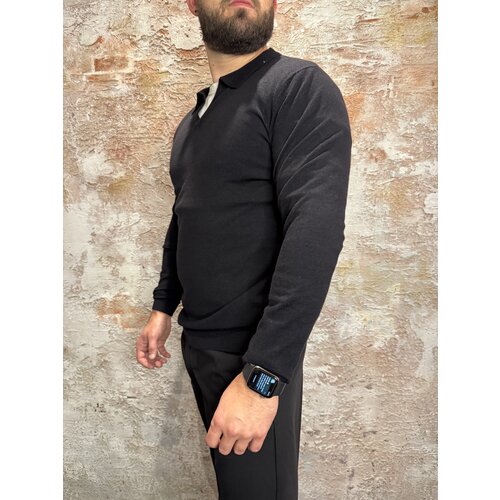 Radical Knitwear Sarté Polo Buttonless Black Radical Knitwear Sarté Polo Buttonless Black