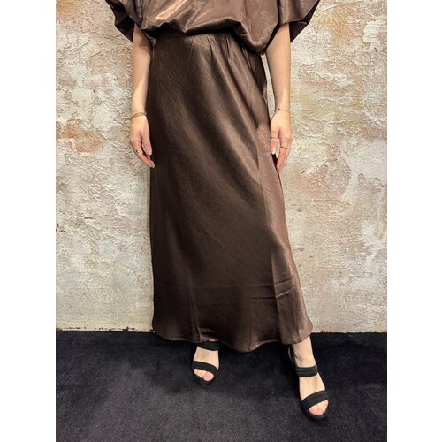 Sisters Point Gewo Skirt Satin Brown Sisters Point Gewo Skirt Satin Brown