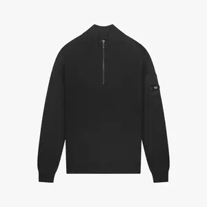 Quotrell Palace Knitted Half Zip Black