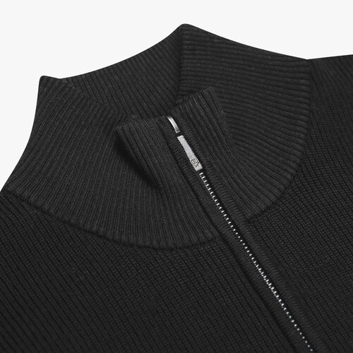 Quotrell Palace Knitted Half Zip Black