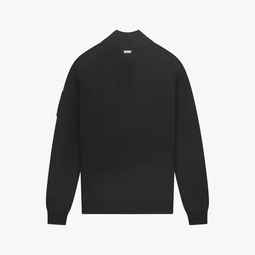 Quotrell Palace Knitted Half Zip Black