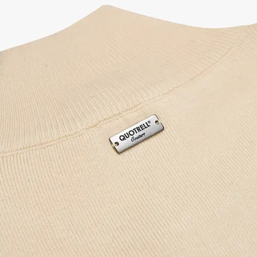 Quotrell Palace Knitted Half Zip Ecru
