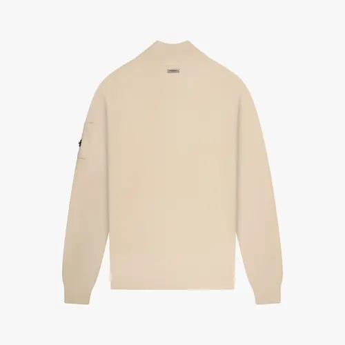 Quotrell Palace Knitted Half Zip Ecru