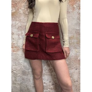 Nikkie Loreda Skort Wine Red