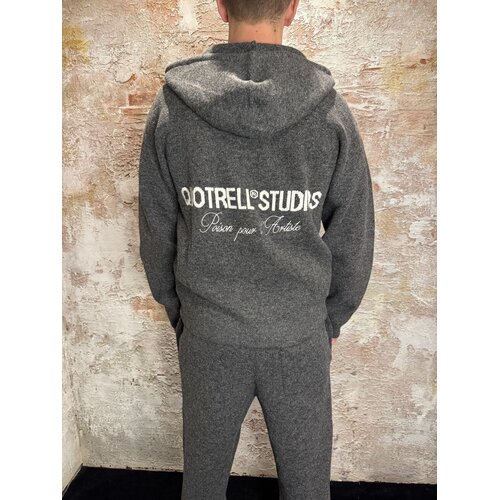 Quotrell Calvin Knitted Zip Hoodie Grey Quotrell Calvin Knitted Zip Hoodie Grey