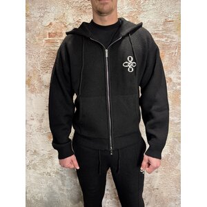 Quotrell Calvin Knitted Zip Hoodie Black Quotrell Calvin Knitted Zip Hoodie Black