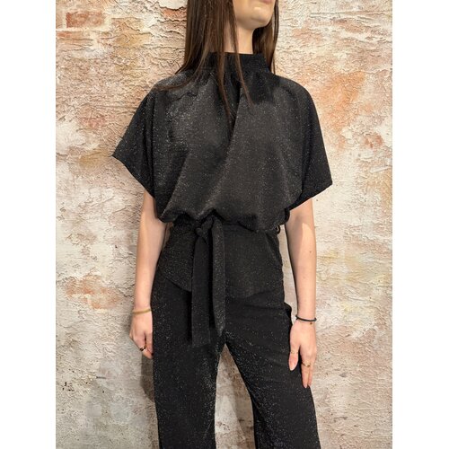 Sisters Point Girl Top Black Silver