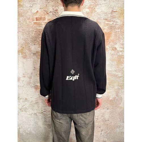 Equalité Knit Jersey Longsleeve  Polo Black