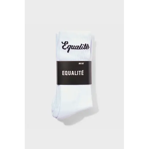 Equalité Yuki Logo Socks 3 Pack White Equalité Yuki Logo Socks 3 Pack White