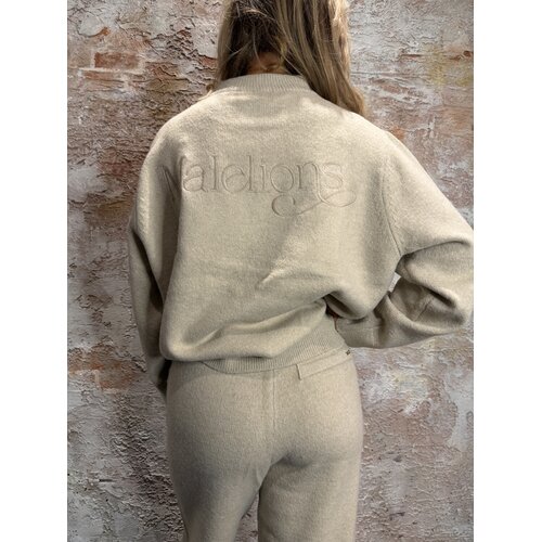 Malelions Women Knitted Oversized Sweater Sand