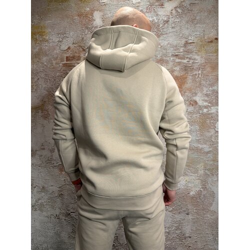 Malelions Logo Raglan Hoodie Beige