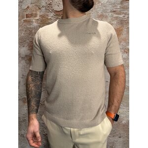 Pure Path Bouclé Knit T-shirt Sand