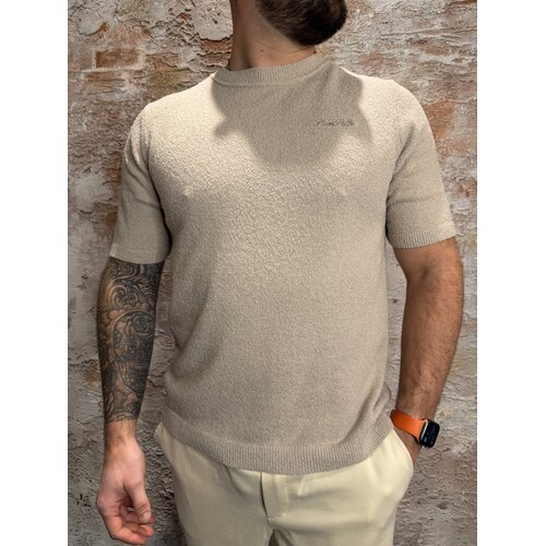 Pure Path Bouclé Knit T-shirt Sand