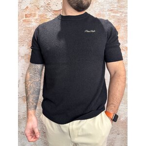 Pure Path Bouclé Knit T-shirt Black