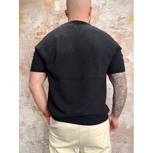 Pure Path Bouclé Knit T-shirt Black
