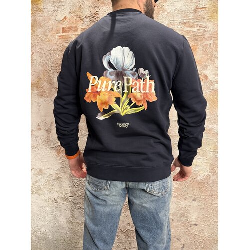 Pure Path Trio of Flowers Sweater Navy Pure Path Trio of Flowers Sweater Navy