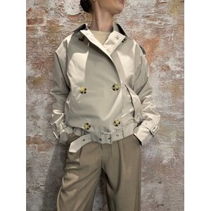 Airforce Cropped Trenchcoat Oatmeal