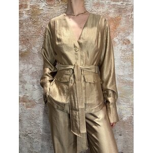 Nikkie Porlamar Wrap Blouse Travertine