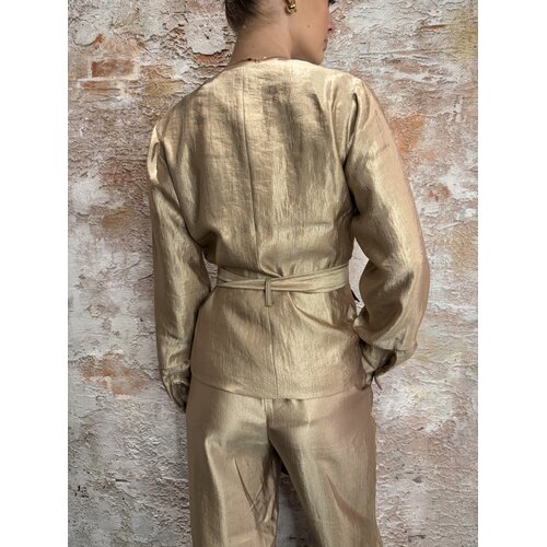 Nikkie Porlamar Wrap Blouse Travertine