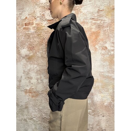 Airforce Cropped Trenchcoat Black