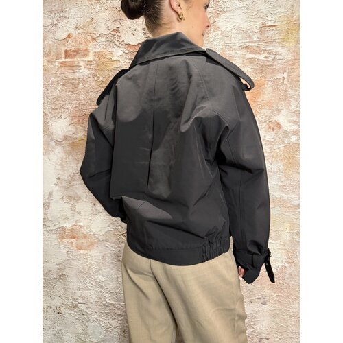 Airforce Cropped Trenchcoat Black