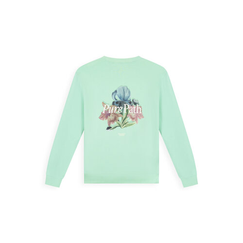 Pure Path Trio of Flowers Sweater Mint