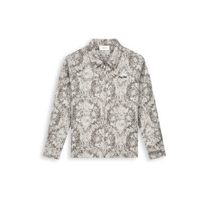 Pure Path Jacquard Flower Overshirt Black