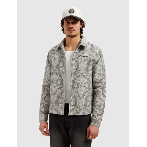 Pure Path Jacquard Flower Overshirt Black Pure Path Jacquard Flower Overshirt Black