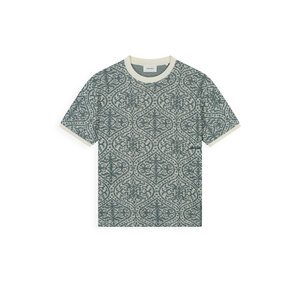 Pure Path Jacquard Pattern T-shirt Emerald