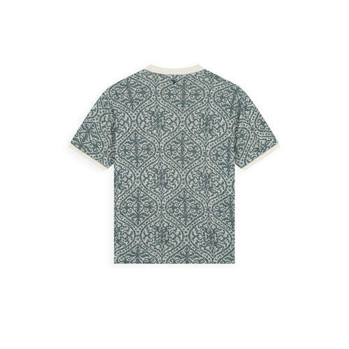 Pure Path Jacquard Pattern T-shirt Emerald