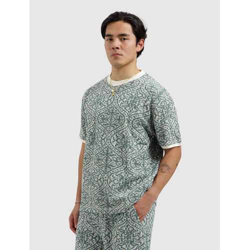 Pure Path Jacquard Pattern T-shirt Emerald