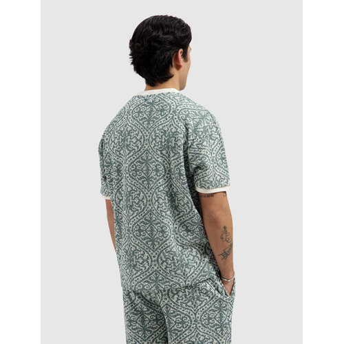 Pure Path Jacquard Pattern T-shirt Emerald